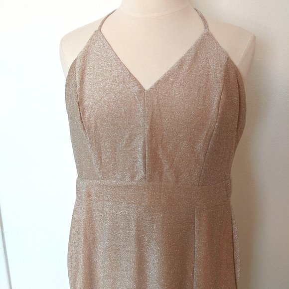 Party! Nude Shimmer Maxi Dress -Last one! - Picture 2 of 7